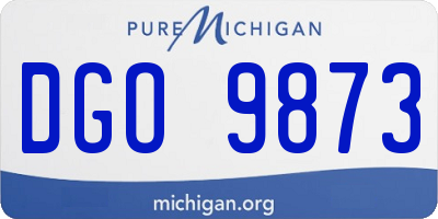 MI license plate DGO9873