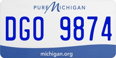 MI license plate DGO9874