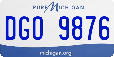MI license plate DGO9876