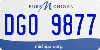 MI license plate DGO9877