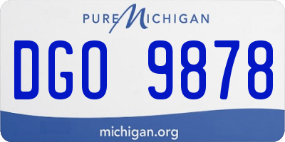 MI license plate DGO9878