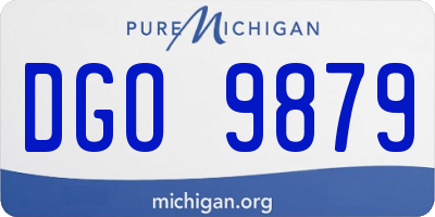 MI license plate DGO9879