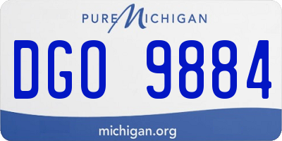 MI license plate DGO9884