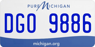 MI license plate DGO9886