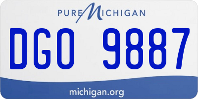 MI license plate DGO9887