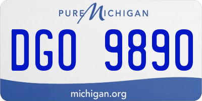 MI license plate DGO9890