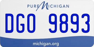 MI license plate DGO9893