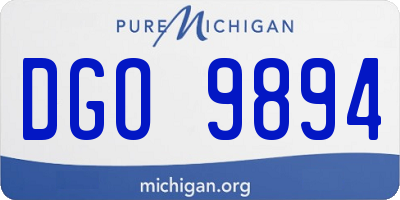 MI license plate DGO9894