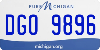 MI license plate DGO9896