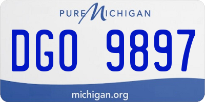 MI license plate DGO9897