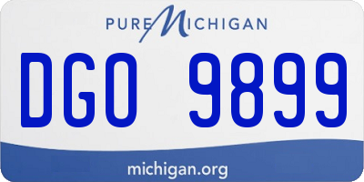 MI license plate DGO9899