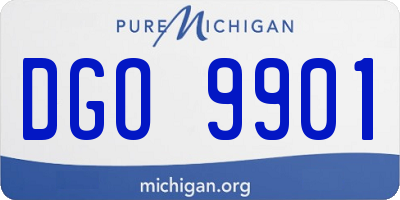 MI license plate DGO9901