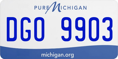 MI license plate DGO9903