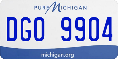 MI license plate DGO9904