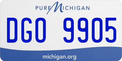 MI license plate DGO9905