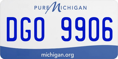 MI license plate DGO9906