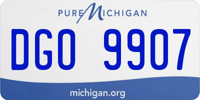 MI license plate DGO9907