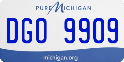 MI license plate DGO9909