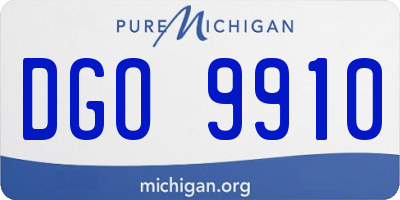 MI license plate DGO9910