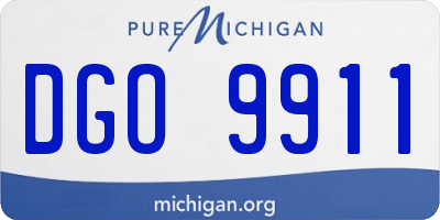 MI license plate DGO9911