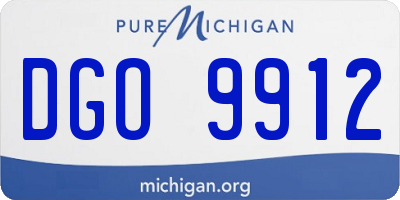 MI license plate DGO9912