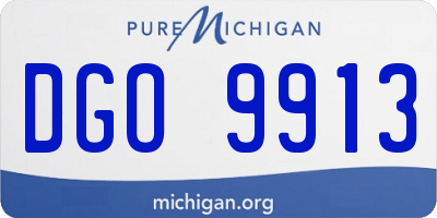 MI license plate DGO9913