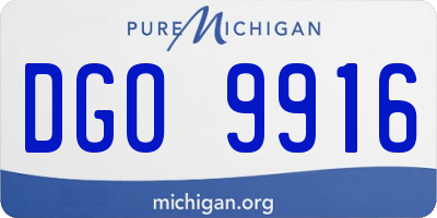 MI license plate DGO9916