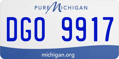 MI license plate DGO9917