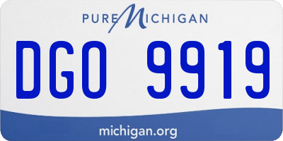 MI license plate DGO9919