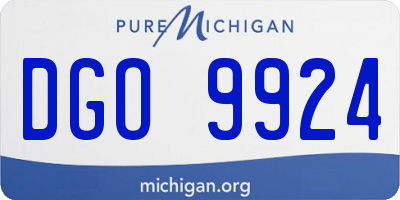 MI license plate DGO9924