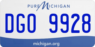 MI license plate DGO9928