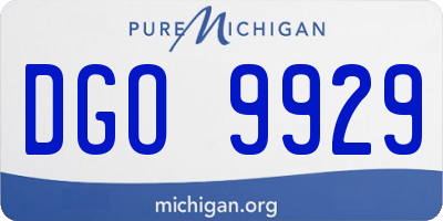 MI license plate DGO9929