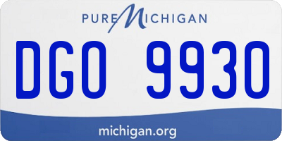 MI license plate DGO9930