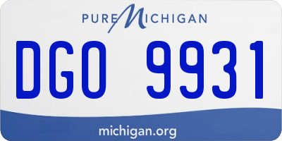 MI license plate DGO9931