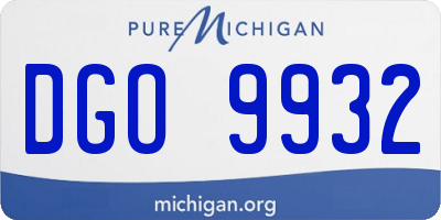 MI license plate DGO9932