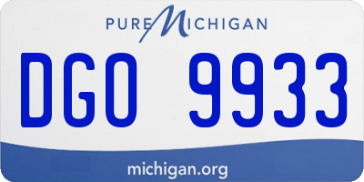 MI license plate DGO9933