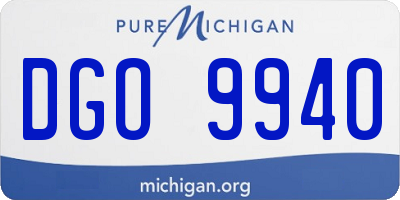 MI license plate DGO9940