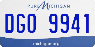 MI license plate DGO9941