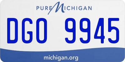 MI license plate DGO9945