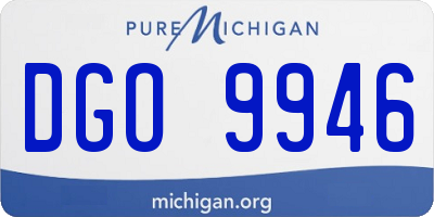 MI license plate DGO9946