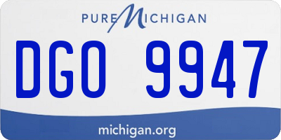MI license plate DGO9947