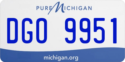 MI license plate DGO9951