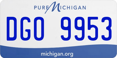 MI license plate DGO9953