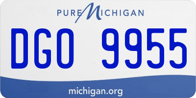 MI license plate DGO9955