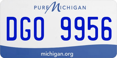 MI license plate DGO9956