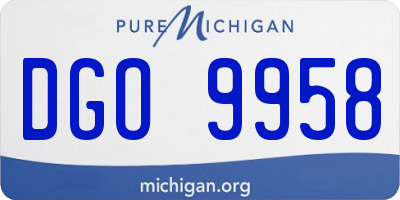 MI license plate DGO9958