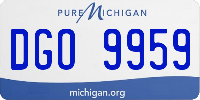 MI license plate DGO9959