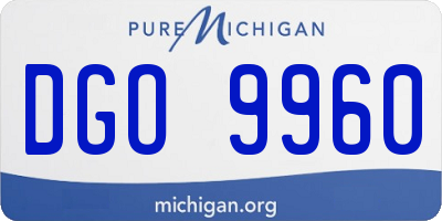 MI license plate DGO9960