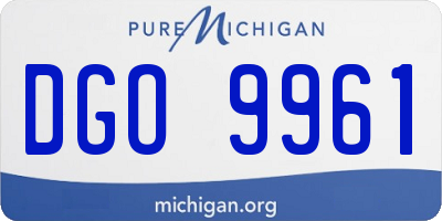 MI license plate DGO9961
