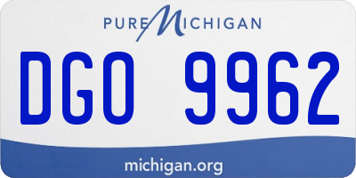 MI license plate DGO9962
